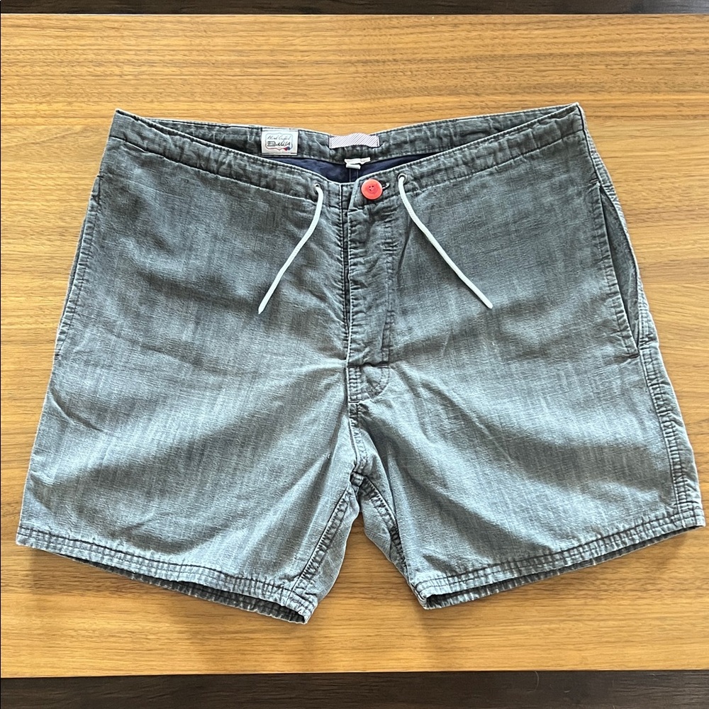 Katin Gray Flat-Front Drawstring Swim Shorts